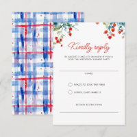 Summer Picnic Red White Blue Family Reunion