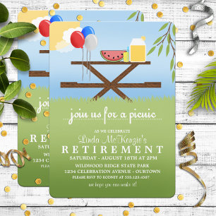Summer Picnic Retirement Party Invitations