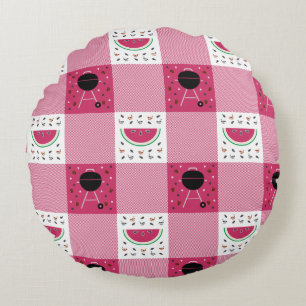 Summer Picnic Round Pillow