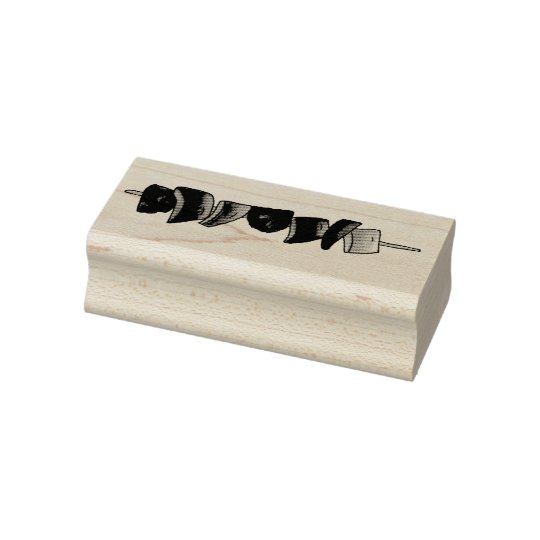 Summer Picnic Shish Kebab Vegetable Skewer Stamp