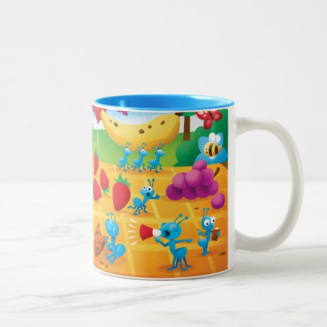 Summer Picnic Two-Tone Coffee Mug (Right)
