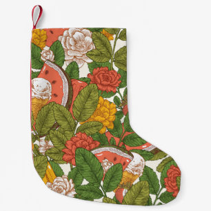 Summer Picnic Watermelon Ice Cream Small Christmas Stocking