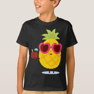 Summer Pineapple Cool Sun Beach Holiday Fruit T-Shirt