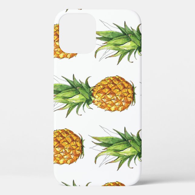 Summer pineapple pattern, seamless design. Case-Mate iPhone case (Back)