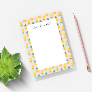 Summer Pineapple Personalized Post-it Notes