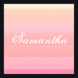 Summer Pink & Coral Gradient Colour Block Monogram Poster<br><div class="desc">This warm and pretty summer pink and coral colour block gradient is perfect for the beautiful and breezy woman. It's soft but warm pastel colouring is ideal for the spring and summer season. Just customize this art print with your own personal monogram name! It's great to personalize in room in...</div>