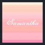 Summer Pink & Coral Gradient Colour Block Monogram Poster<br><div class="desc">This warm and pretty summer pink and coral colour block gradient is perfect for the beautiful and breezy woman. It's soft but warm pastel colouring is ideal for the spring and summer season. Just customize this art print with your own personal monogram name! It's great to personalize in room in...</div>