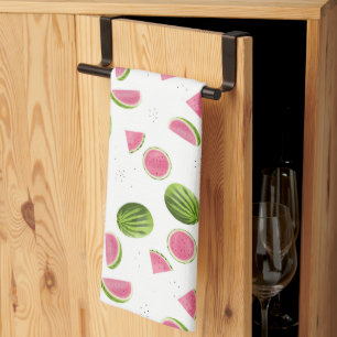 Summer Pink & Green Watermelon Kitchen Towel