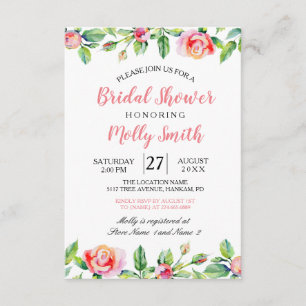 SUMMER PINK ROSES INVITATION