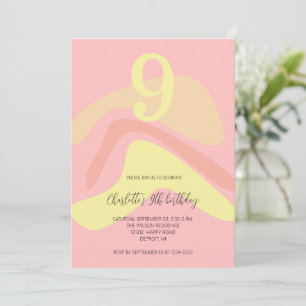 Summer Pink Yellow Cream Personalized Invitation