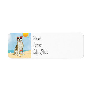 Summer Pit Bull Terrier Label