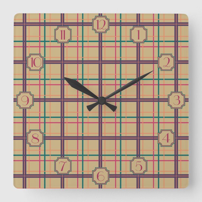 Summer Plaid Clock (Front)