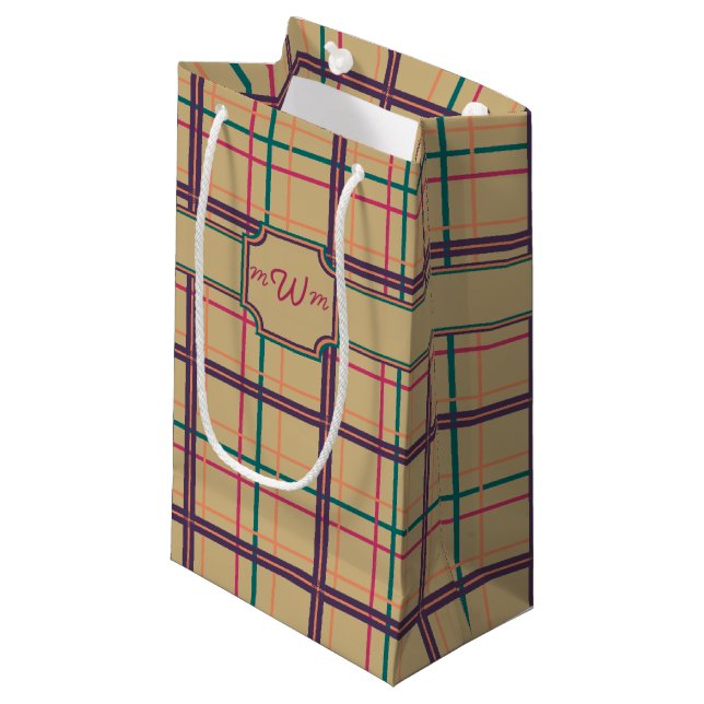 Summer Plaid Gift Bag (Front Angled)