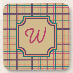 Summer Plaid Square Coaster