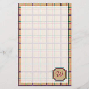 Summer Plaid Stationery