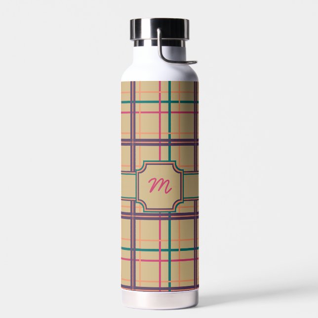 Summer Plaid Water Bottle (Left)