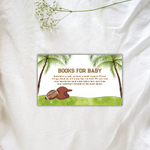 Summer Plam Tree Football Sport Books Baby Shower  Enclosure Card
