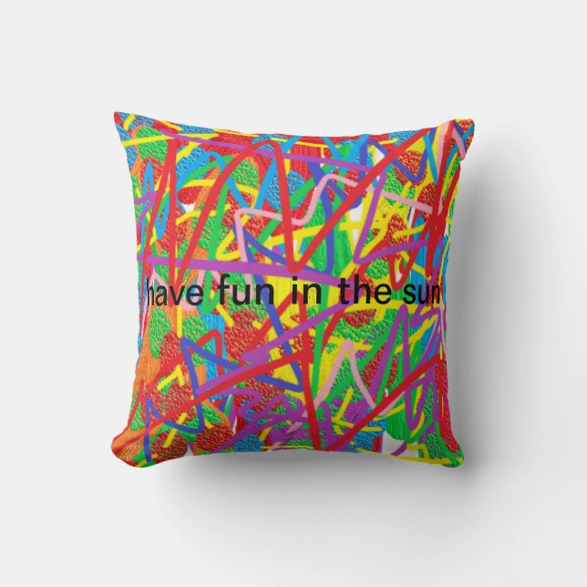 summer pleasure throw pillow (Front)