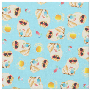 Summer Pomeranian Fabric