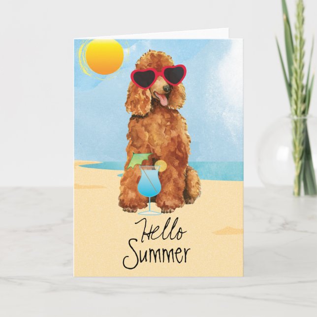 Summer Poodle Card (Front)