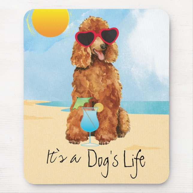Summer Poodle Mouse Pad (Front)