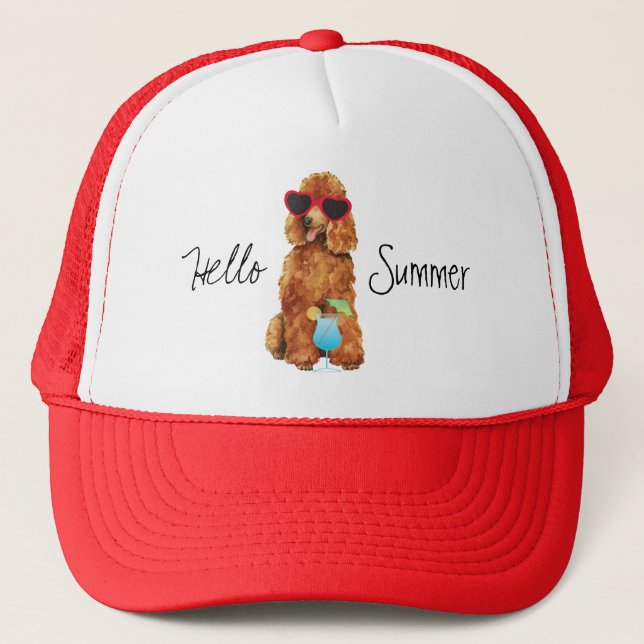 Summer Poodle Trucker Hat (Front)