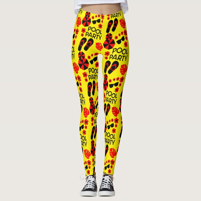Summer Pool Parties   Leggings (Front)