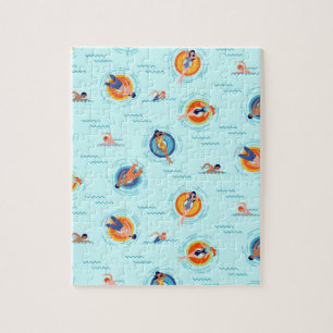 Summer pool party fun in the sun jigsaw puzzle