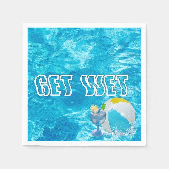 Summer Pool Party Fun Napkins (Front)