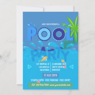 Summer Pool Party Invitation