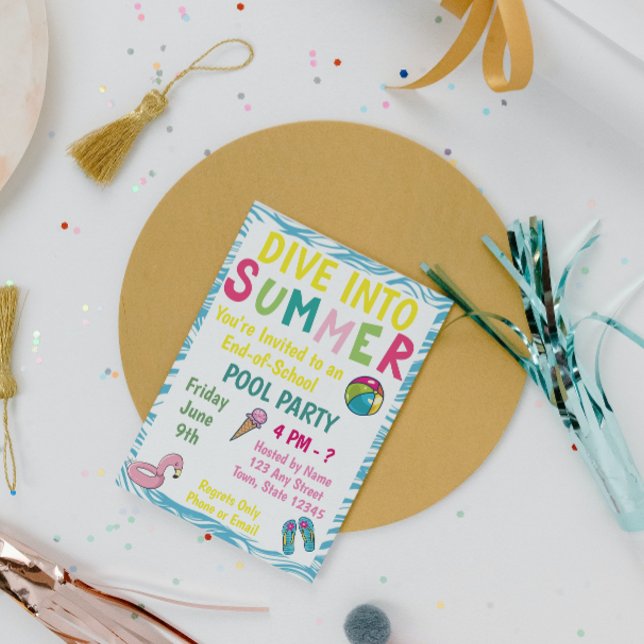 Summer Pool Party Invitation (Creator Uploaded)