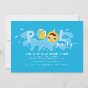 Summer Pool Party Invitation
