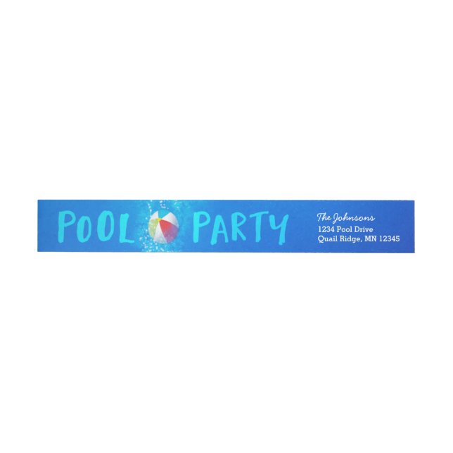 Summer Pool Party Return Address Labels (Individual)