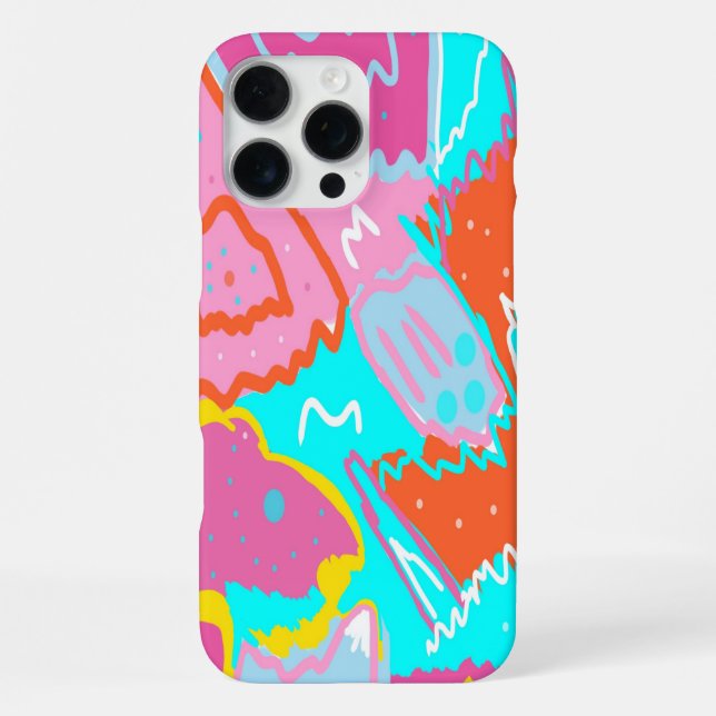 Summer Poolside Vibes Abstract Art iPhone Case (Back)