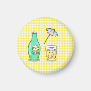 Summer Pop Soda Vibes - Cute Cartoon Drink  Magnet