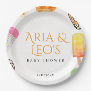 Summer Popsicle Baby Shower Paper Plates