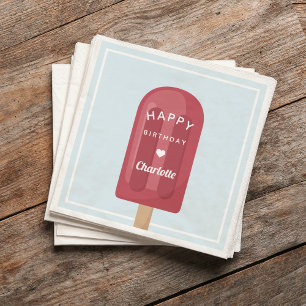 Summer Popsicle Kids Birthday Party Napkin
