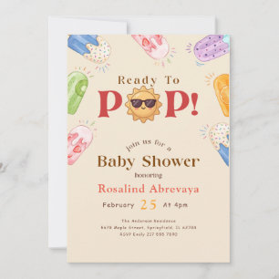 Summer Popsicle Ready to Pop Baby Shower Invitation