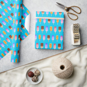Summer popsicles wrapping paper