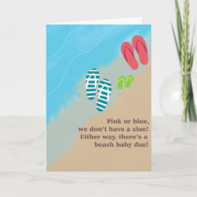Summer pregnancy announcement card