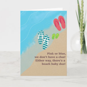 Summer pregnancy announcement card