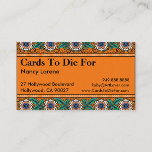 Summer Primrose in Orange - Business Cards