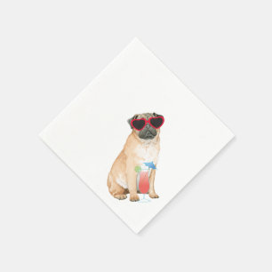 Summer Pug Napkin