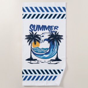 Summer Pulse: Ride the Wave Beach Towel
