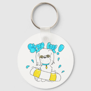 Summer Puppy Keychain