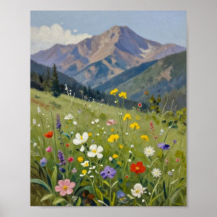 Summer Radiance: A Vibrant Wildflower Meadow Benea Poster