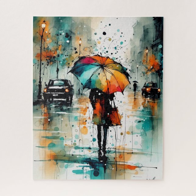 Summer Rain In The City 2  Jigsaw Puzzle (Vertical)