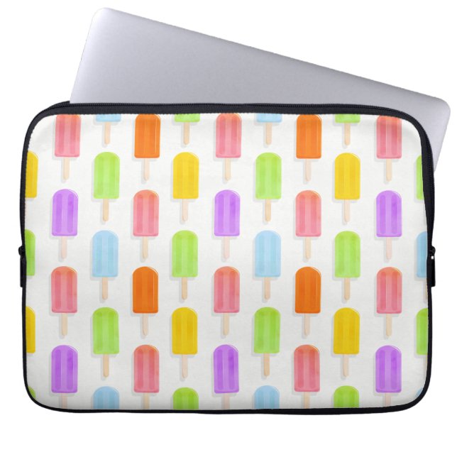 Summer Rainbow Popsicles Pattern Laptop Sleeve (Front)