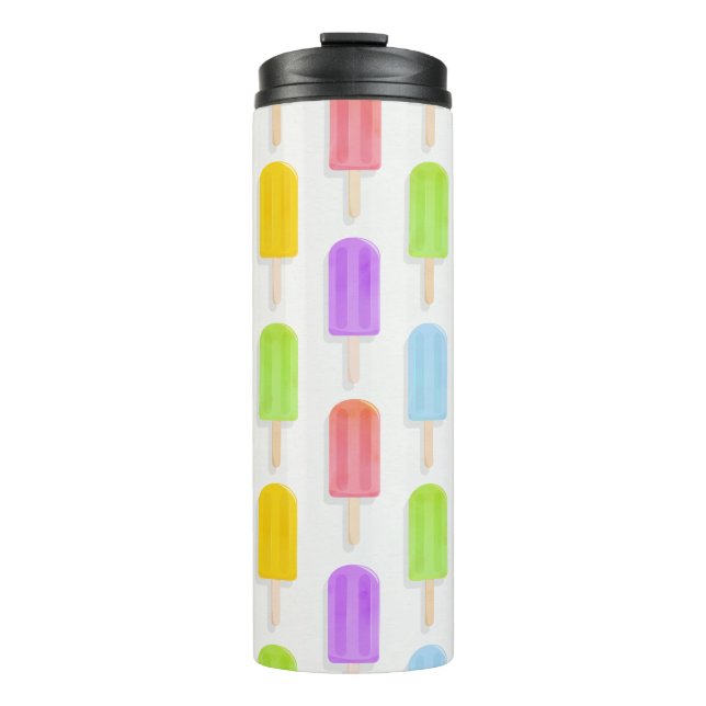 Summer Rainbow Popsicles Pattern Thermal Tumbler (Front)