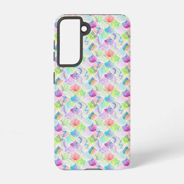 Summer rainbow scales samsung galaxy s21 case (Back)